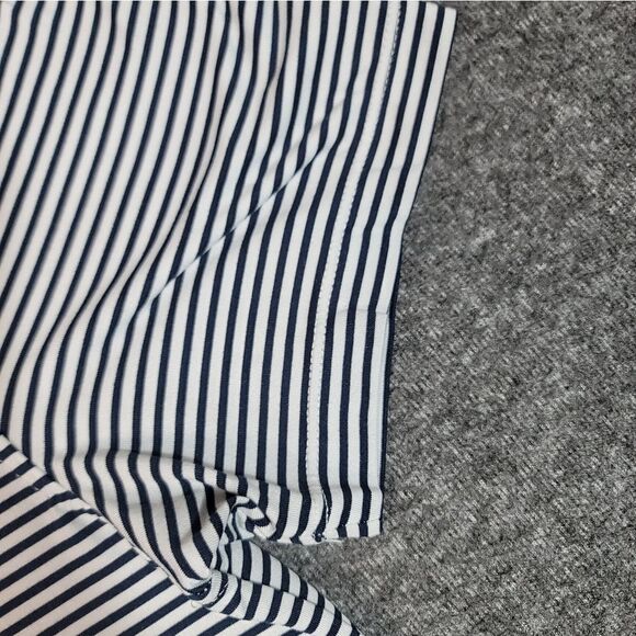 J. Crew Performance Golf Polo Shirt Mens Size L White Black Striped Short Sleeve - Picture 4 of 10